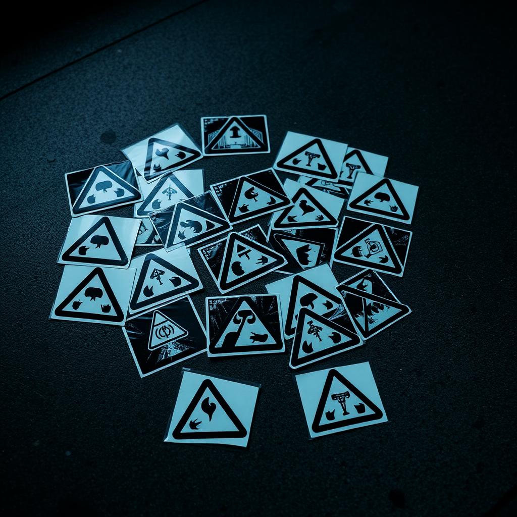 NULLHOME HAZARD STICKER SET