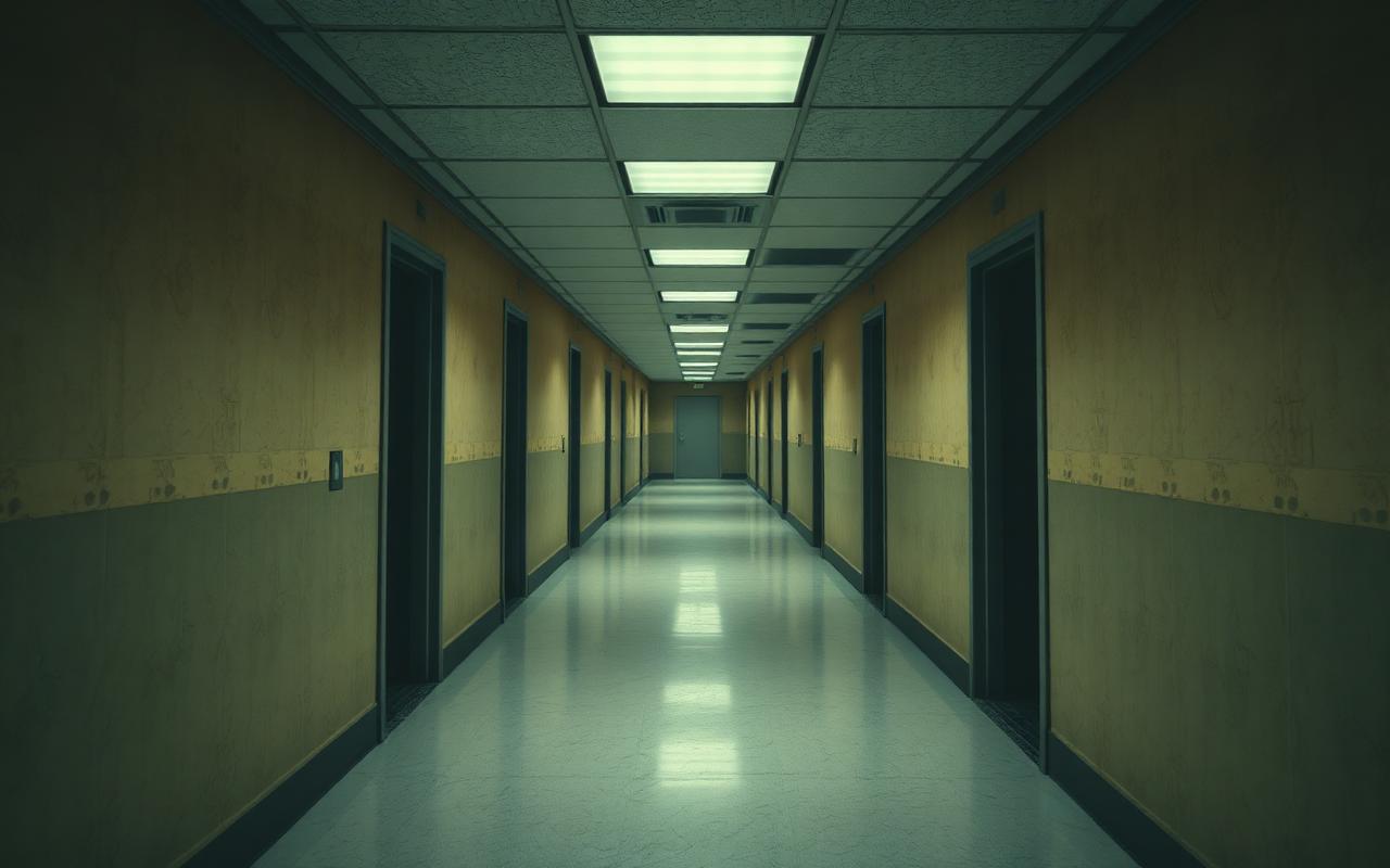 Empty liminal hallway from NULLHOME